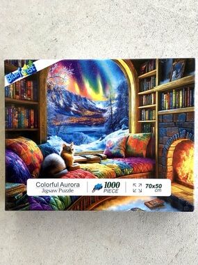 Blueforest Colorful Aurora Borealis Puzzle 1000 Pieces COMPLETE Northern Lights